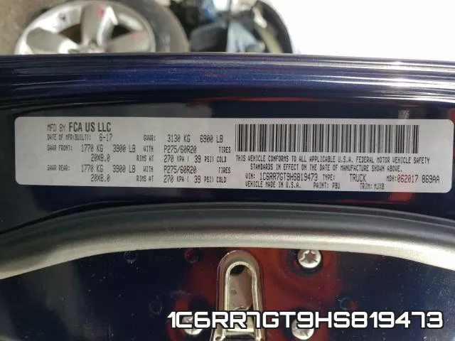 1C6RR7GT9HS819473 фото 2