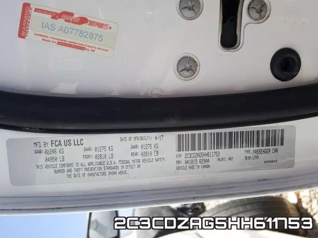 2C3CDZAG5HH611753 фото 2