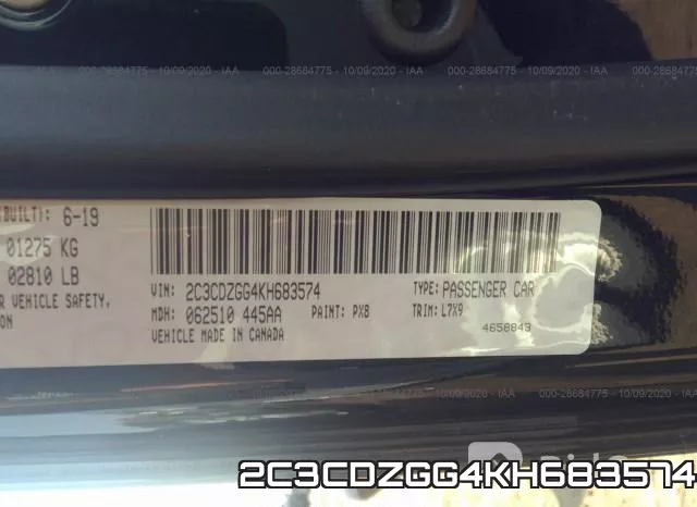 2C3CDZGG4KH683574 фото 9