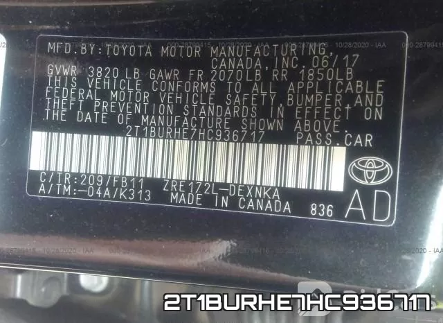 2T1BURHE7HC936717 фото 10