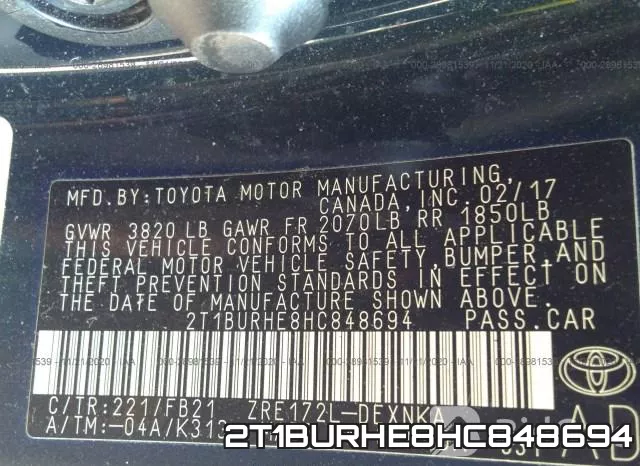 2T1BURHE8HC848694 фото 10