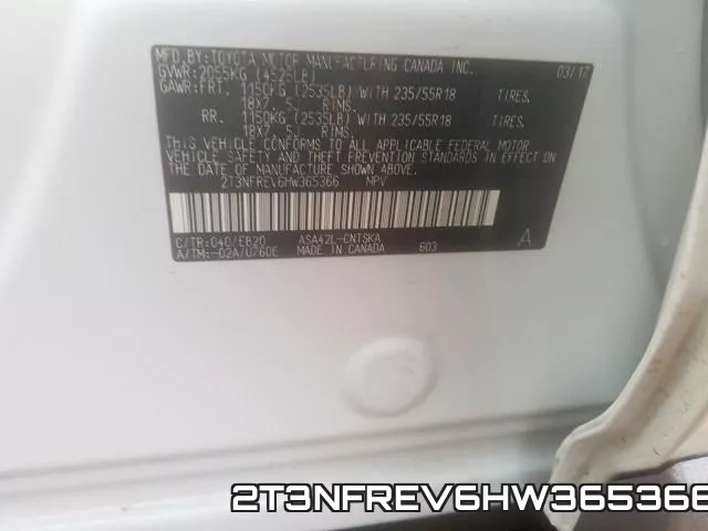2T3NFREV6HW365366 фото 2