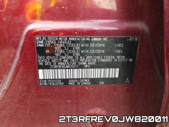 2T3RFREV0JW820011 фото 2
