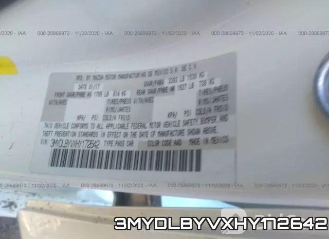 3MYDLBYVXHY172642 фото 9