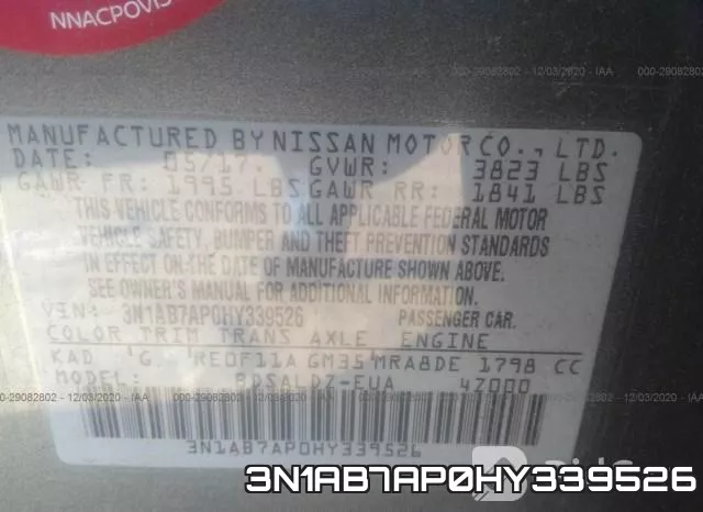 3N1AB7AP0HY339526 фото 9