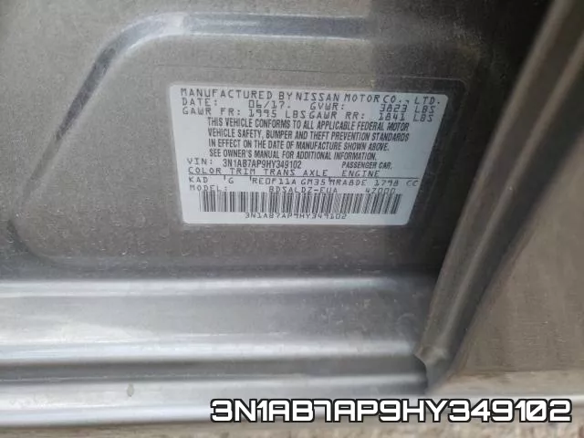 3N1AB7AP9HY349102 фото 2