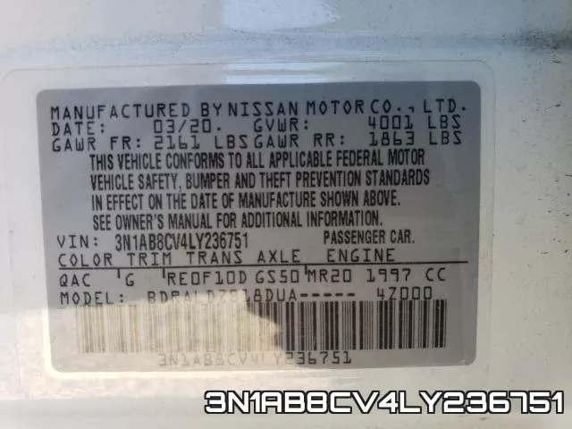3N1AB8CV4LY236751 фото 2