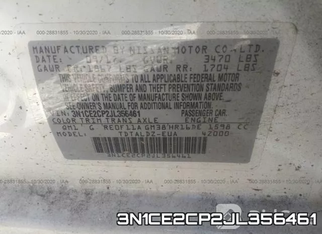 3N1CE2CP2JL356461 фото 10