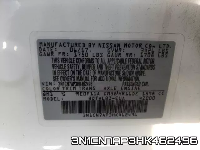 3N1CN7AP3HK462496 фото 2