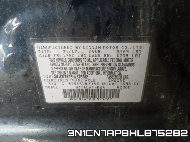 3N1CN7AP8HL875282 фото 2