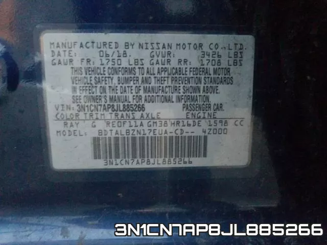 3N1CN7AP8JL885266 фото 2