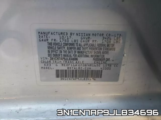 3N1CN7AP9JL834696 фото 2