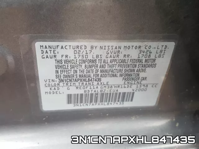 3N1CN7APXHL847435 фото 2