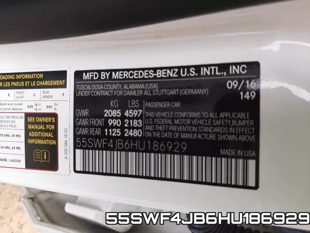 55SWF4JB6HU186929 фото 2