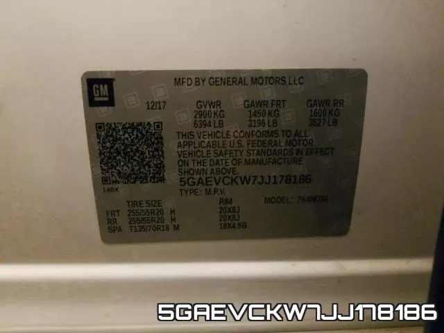 5GAEVCKW7JJ178186 фото 2