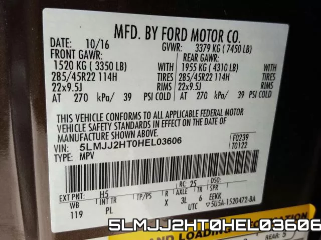 5LMJJ2HT0HEL03606 фото 2