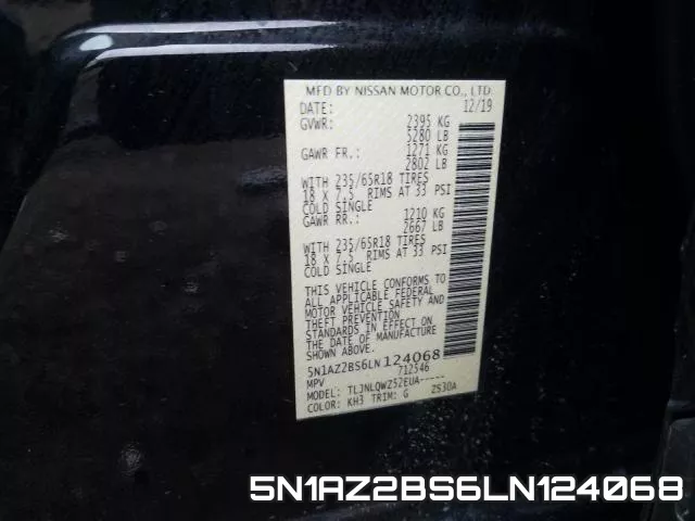 5N1AZ2BS6LN124068 фото 2