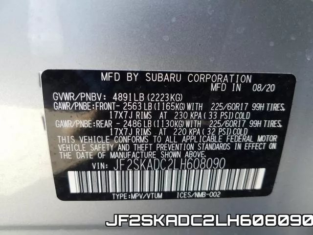 JF2SKADC2LH608090 фото 2