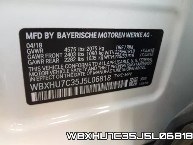 WBXHU7C35J5L06818 фото 2