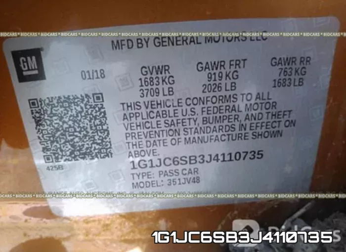 1G1JC6SB3J4110735 фото 10