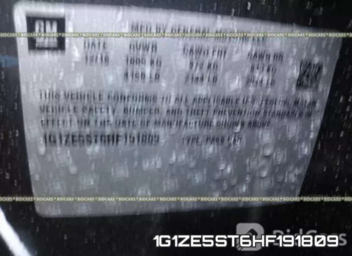 1G1ZE5ST6HF191809 фото 10
