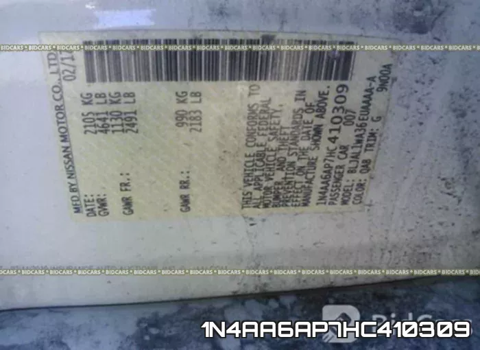 1N4AA6AP7HC410309 фото 10