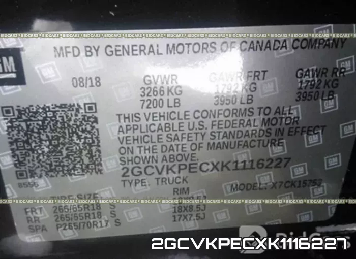2GCVKPECXK1116227 фото 10