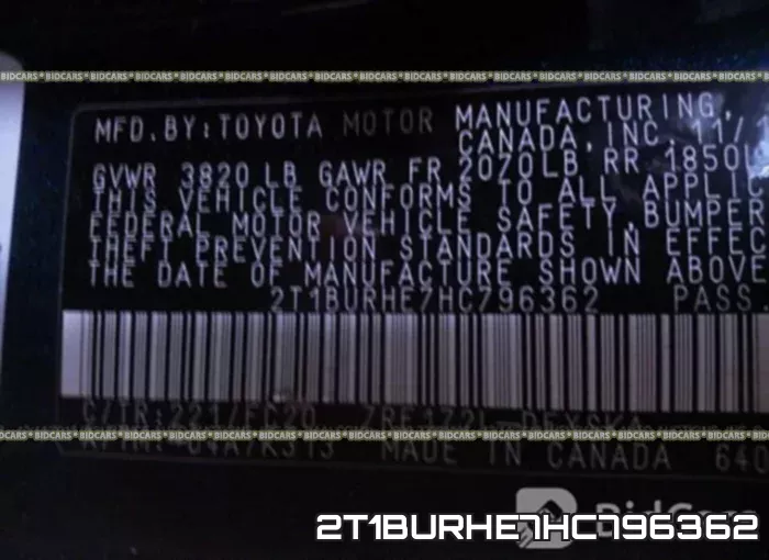 2T1BURHE7HC796362 фото 10