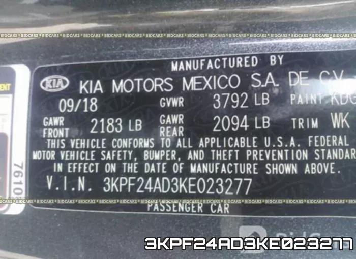3KPF24AD3KE023277 фото 10