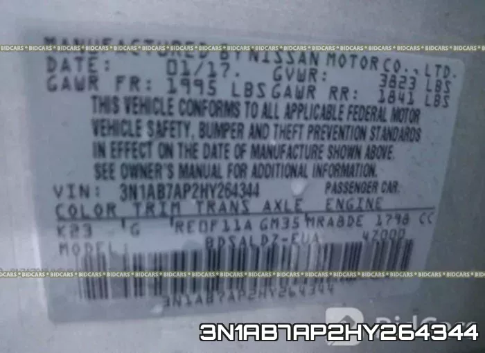 3N1AB7AP2HY264344 фото 10