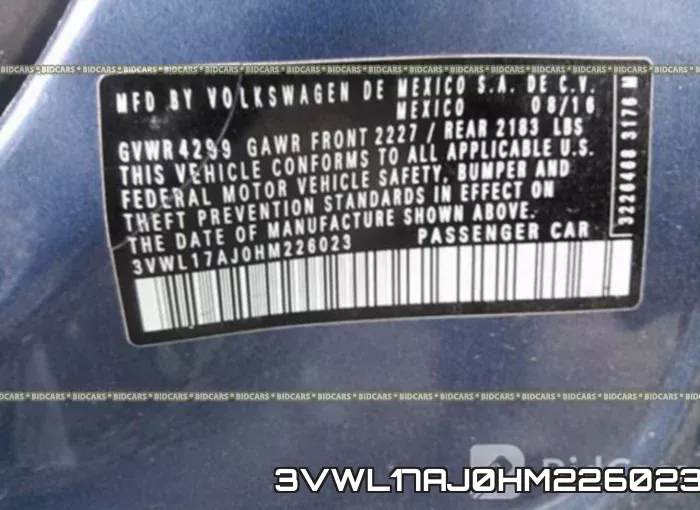 3VWL17AJ0HM226023 фото 10