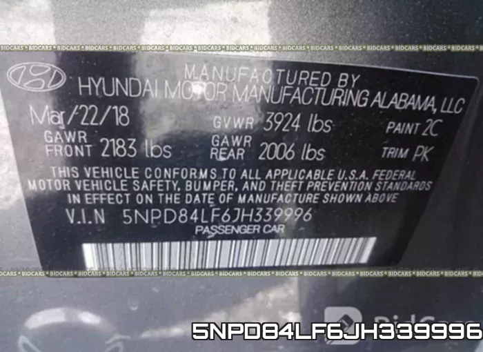 5NPD84LF6JH339996 фото 10