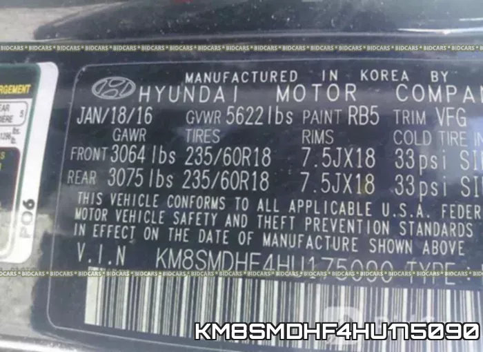 KM8SMDHF4HU175090 фото 10
