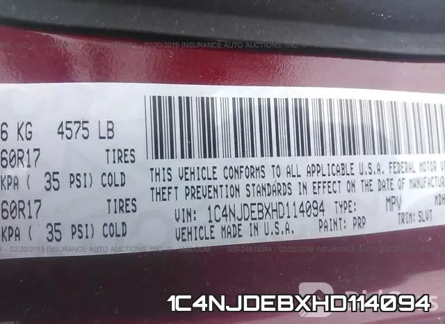 1C4NJDEBXHD114094 фото 10