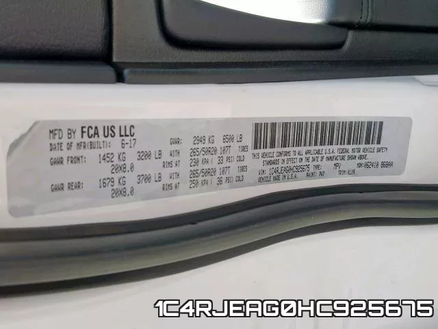 1C4RJEAG0HC925675 фото 2