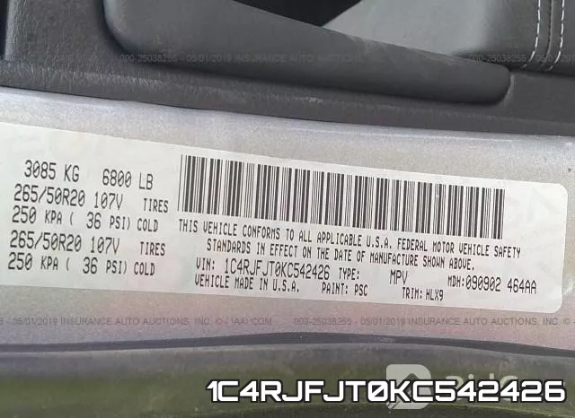 1C4RJFJT0KC542426 фото 10