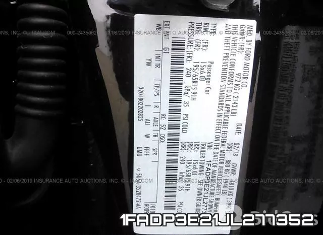 1FADP3E21JL277352 фото 10