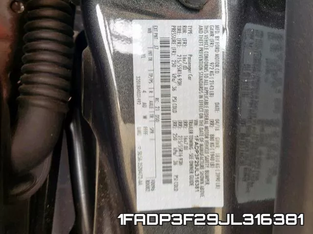 1FADP3F29JL316381 фото 2