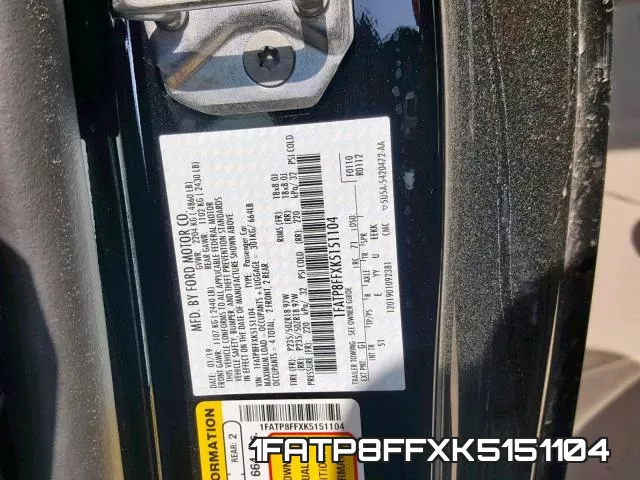 1FATP8FFXK5151104 фото 2