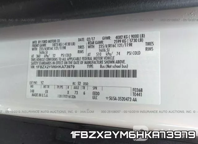 1FBZX2YM6HKA73979 фото 10
