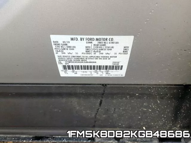 1FM5K8D82KGB48686 фото 2
