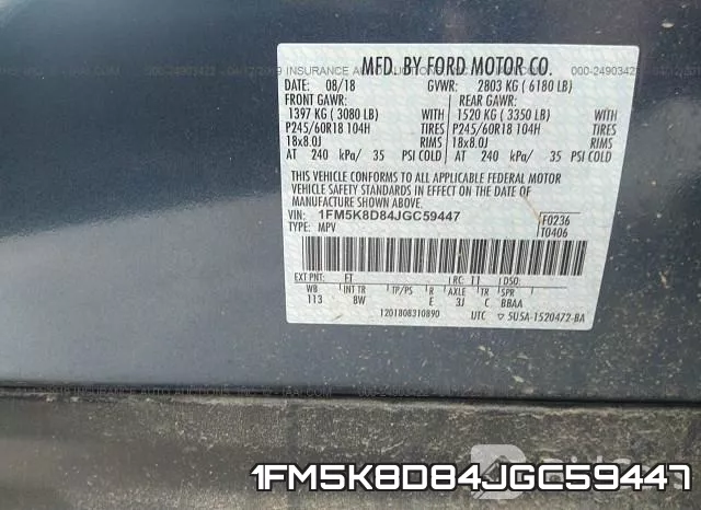 1FM5K8D84JGC59447 фото 10