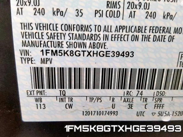 1FM5K8GTXHGE39493 фото 2
