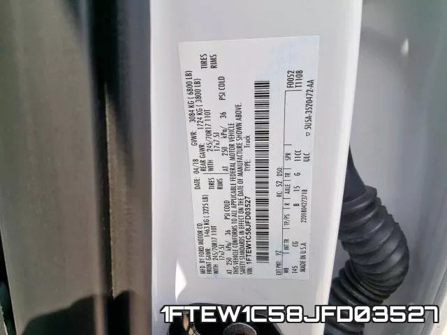 1FTEW1C58JFD03527 фото 2