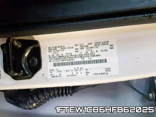 1FTEW1C86HFB62025 фото 2