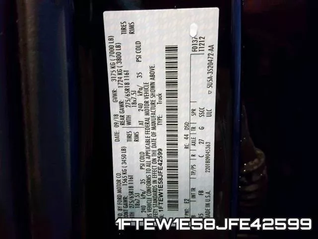1FTEW1E58JFE42599 фото 2