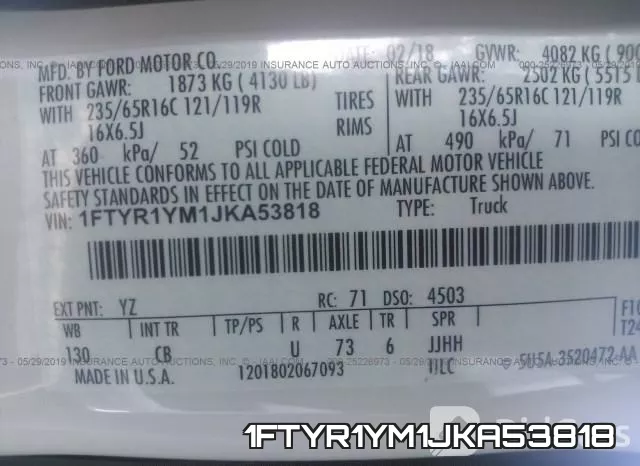 1FTYR1YM1JKA53818 фото 10