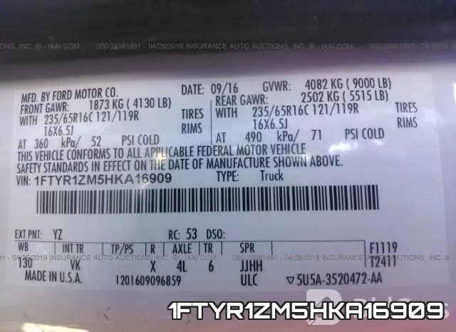 1FTYR1ZM5HKA16909 фото 10