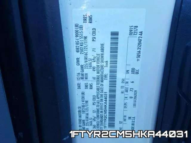 1FTYR2CM5HKA44031 фото 2