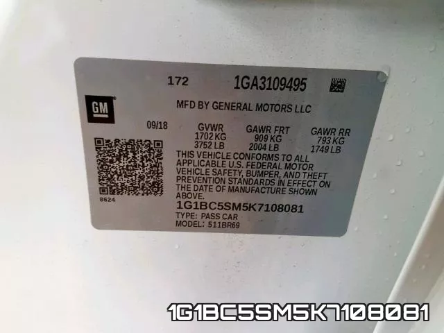 1G1BC5SM5K7108081 фото 2